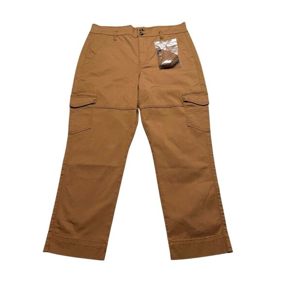 CAbi Paper Bag Cargo Pants Cashew Style #6045 Sz 8 NWOT - Picture 2 of 9